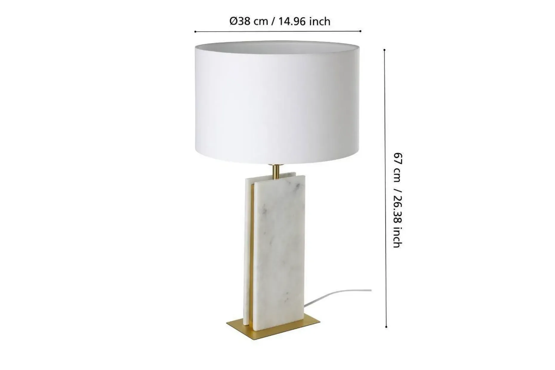 Bordslampa Eglo Belesar Mässing/Vit