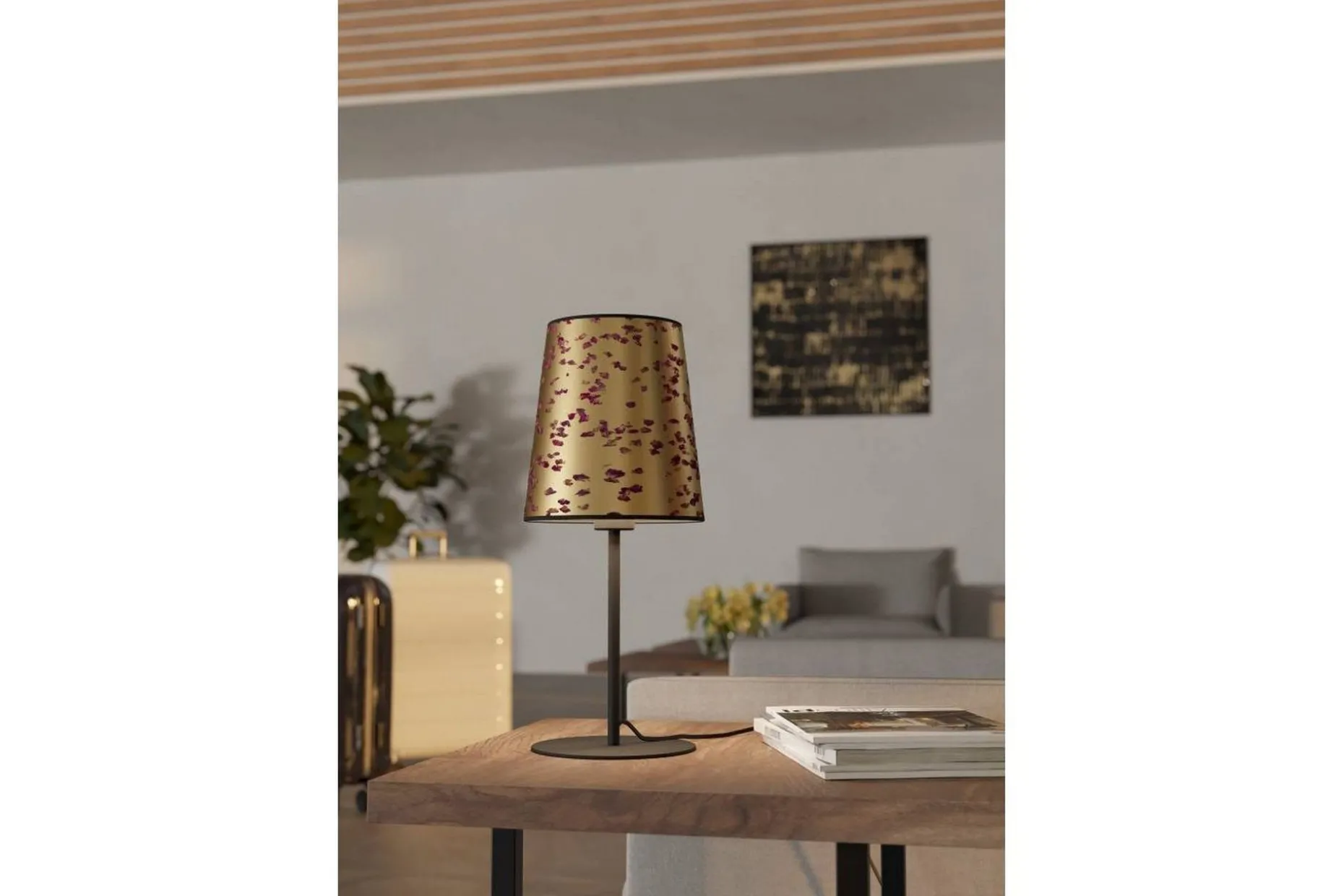 Bordslampa Eglo Castuera Guld med Rosblad