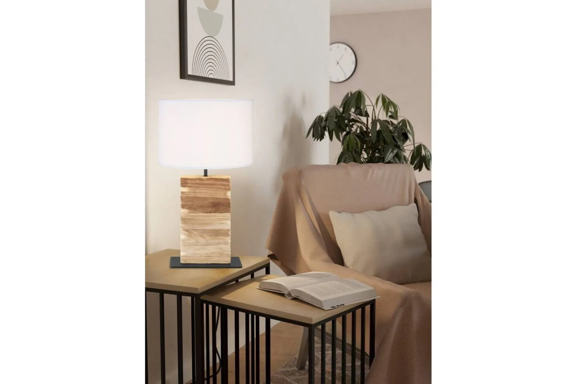 Bordslampa Eglo Contessore Rak Vit/trä