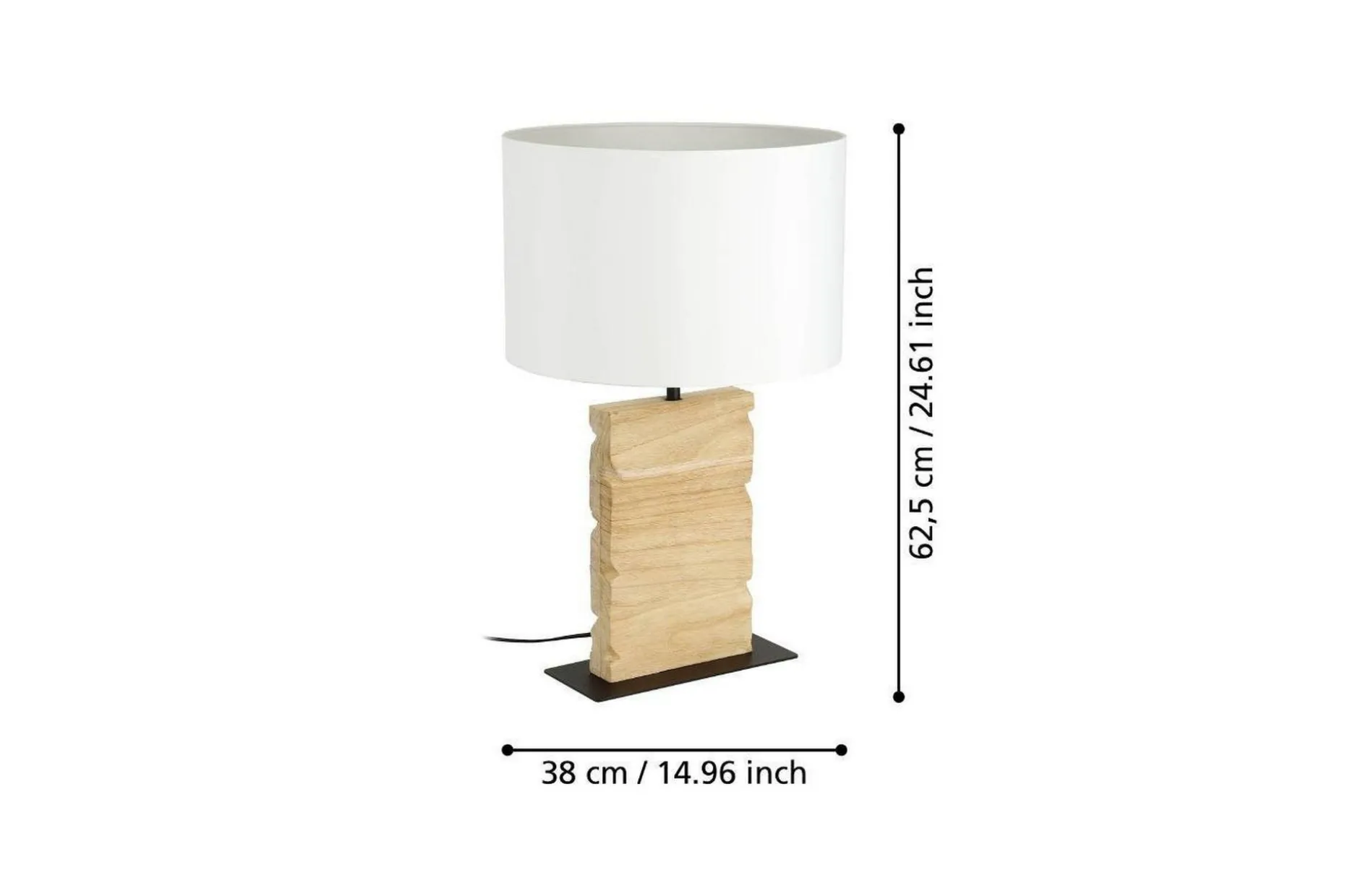 Bordslampa Eglo Contessore Rak Vit/trä