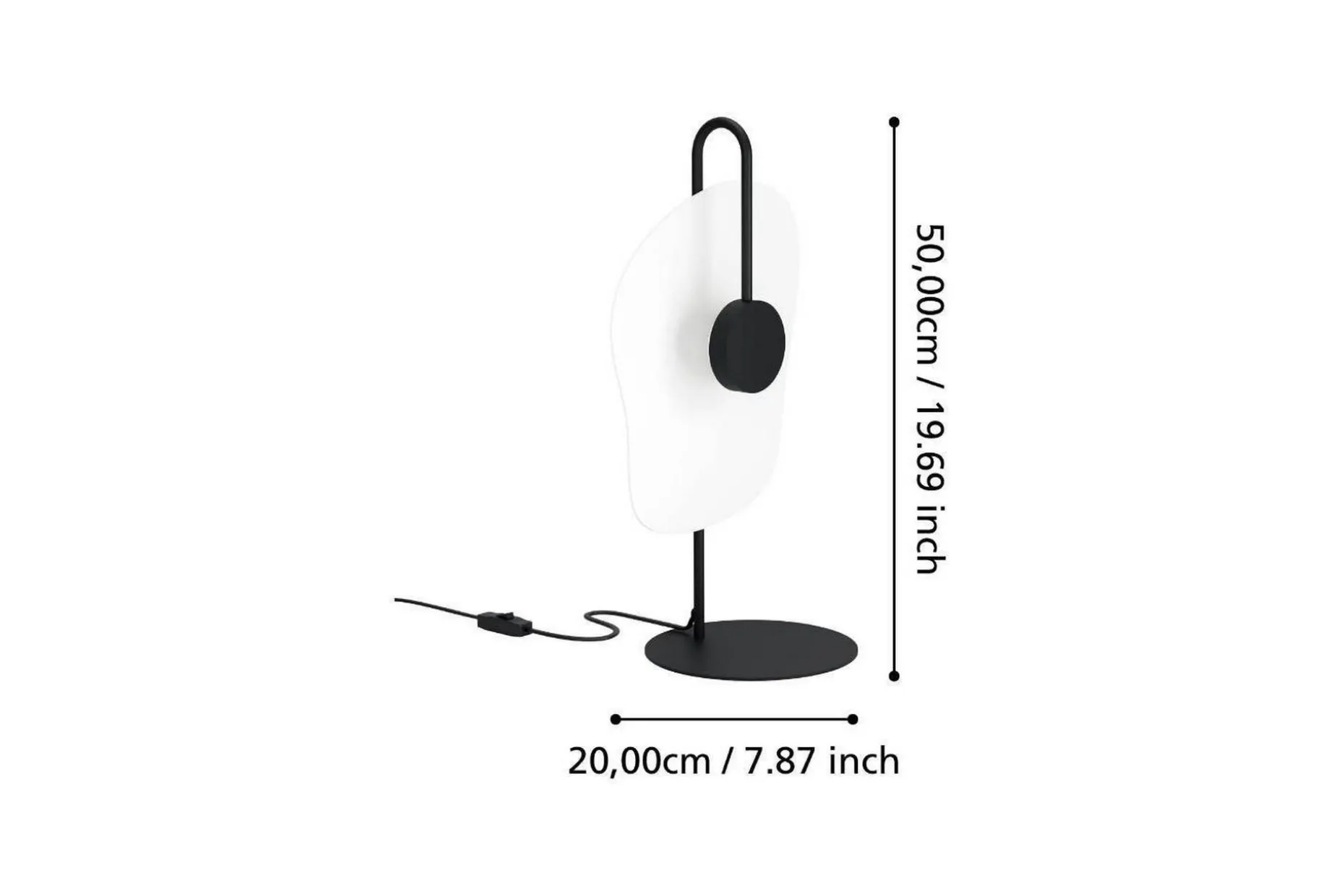 Bordslampa Eglo Larderia Svart/Vit