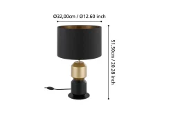 Bordslampa Eglo Laurignano Svart/Guld