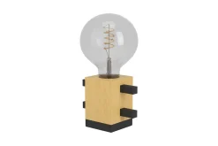 Bordslampa Eglo Levantara Svart/Trä