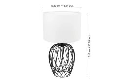 Bordslampa Eglo Nimlet Svart Vit