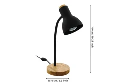 Bordslampa Eglo Veradal Svart, Brun