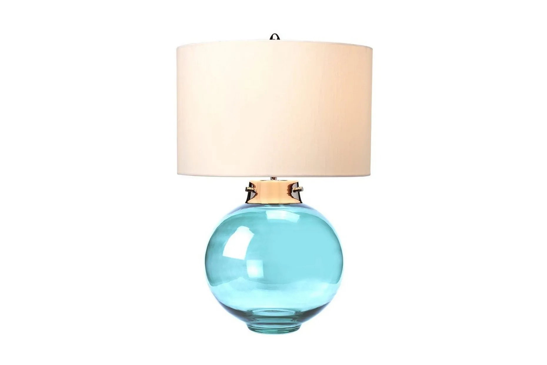 Bordslampa Elstead Lighting Kara Polerad Nickel - Blått Glas