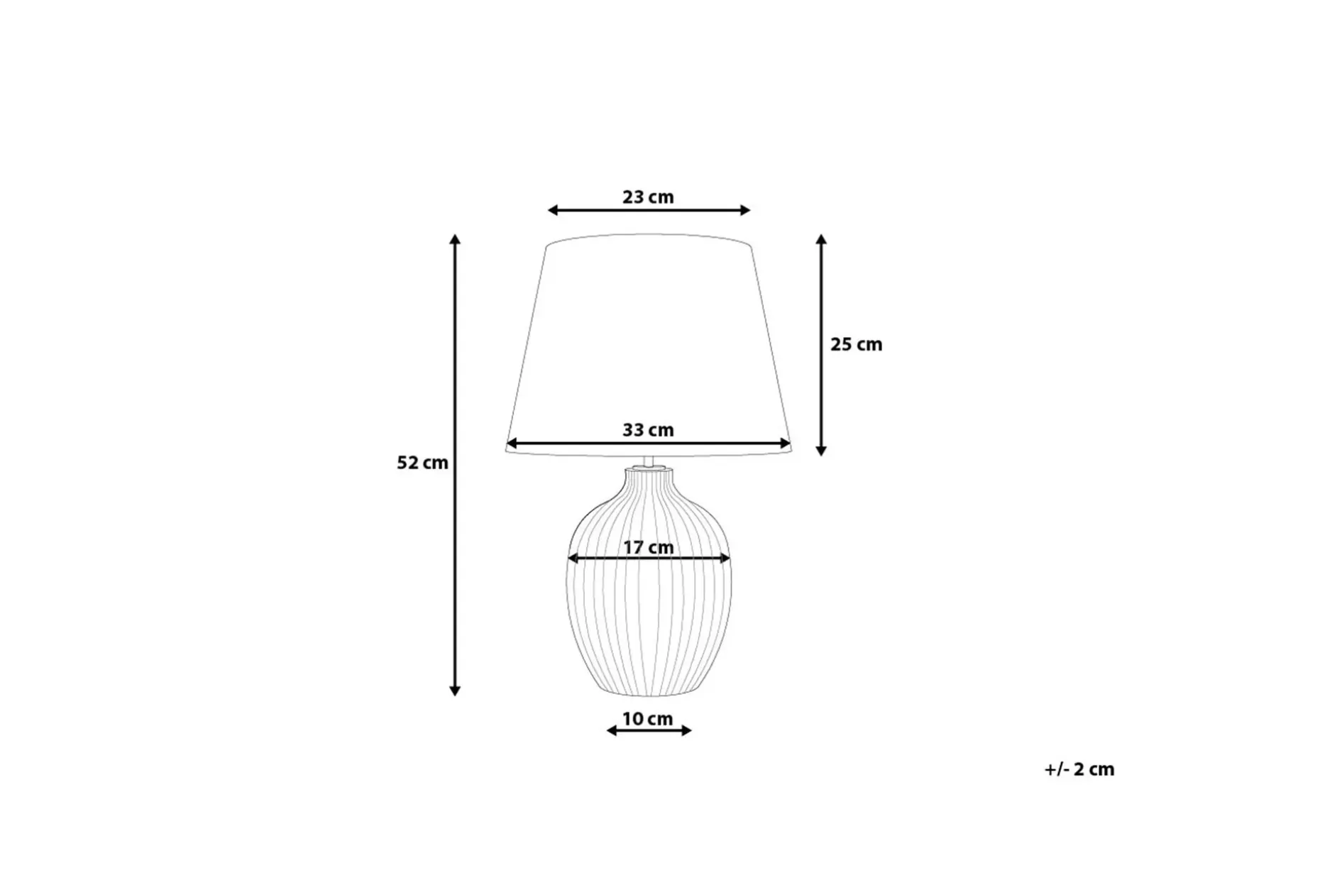 Bordslampa Fergus 33 cm