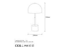 Bordslampa Orlennfield Kelorn Svart / Antik