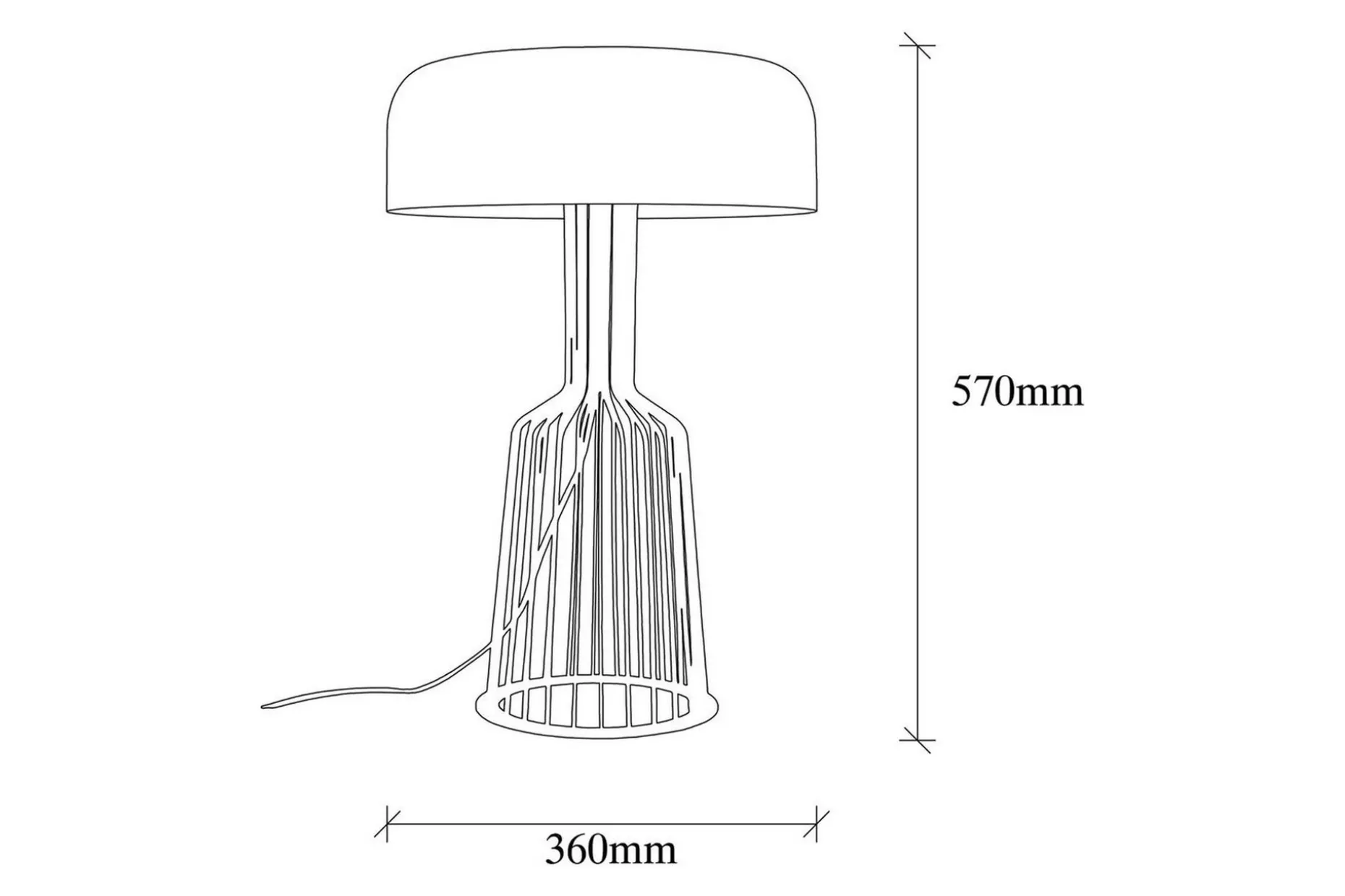 Bordslampa Sourab Ren Svart / Rany