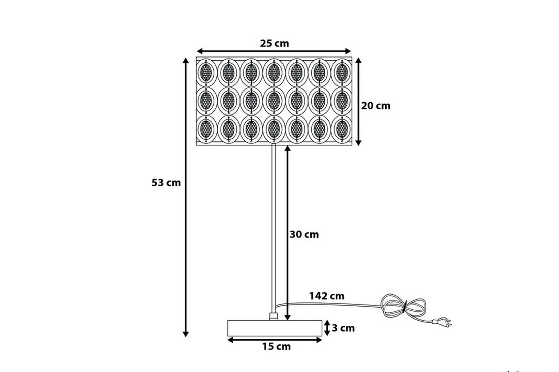 Bordslampa Tenna 25 cm