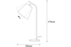 Bordslampa Ulira Vit / Vintage