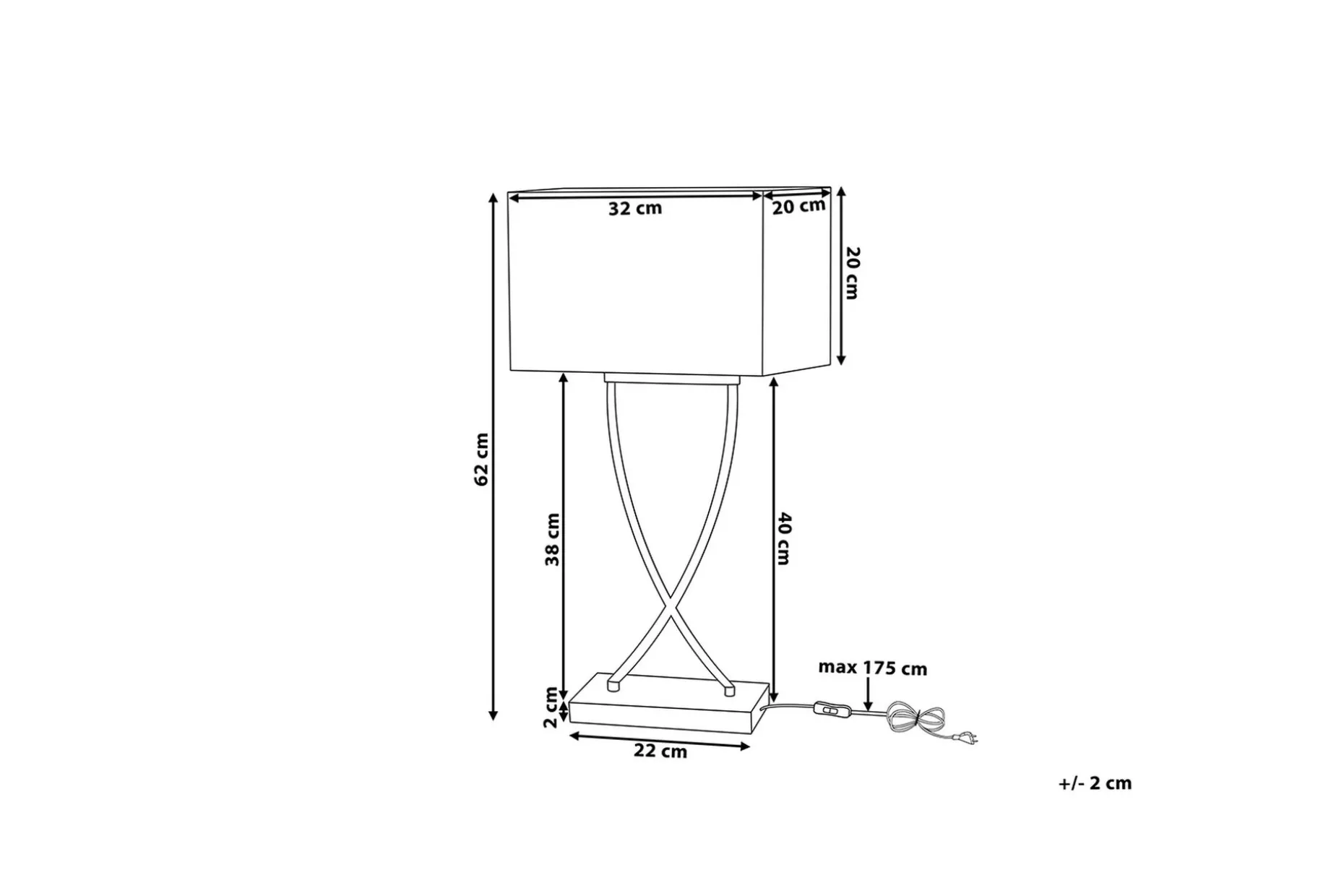Bordslampa Yasuni 20 cm