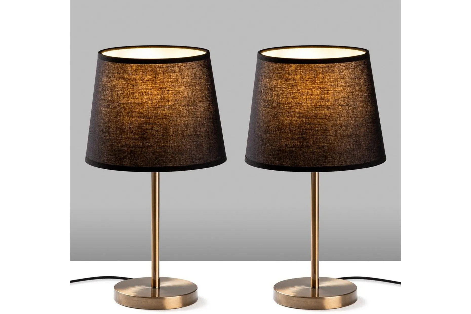 Bordslampset (2 stycken) Jaspal Mörk Antik