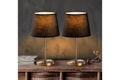 Bordslampset (2 stycken) Jaspal Mörk Antik