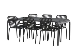 Borneo Matgrupp Utomhus 200 cm + 6 st Peking Karmstolar