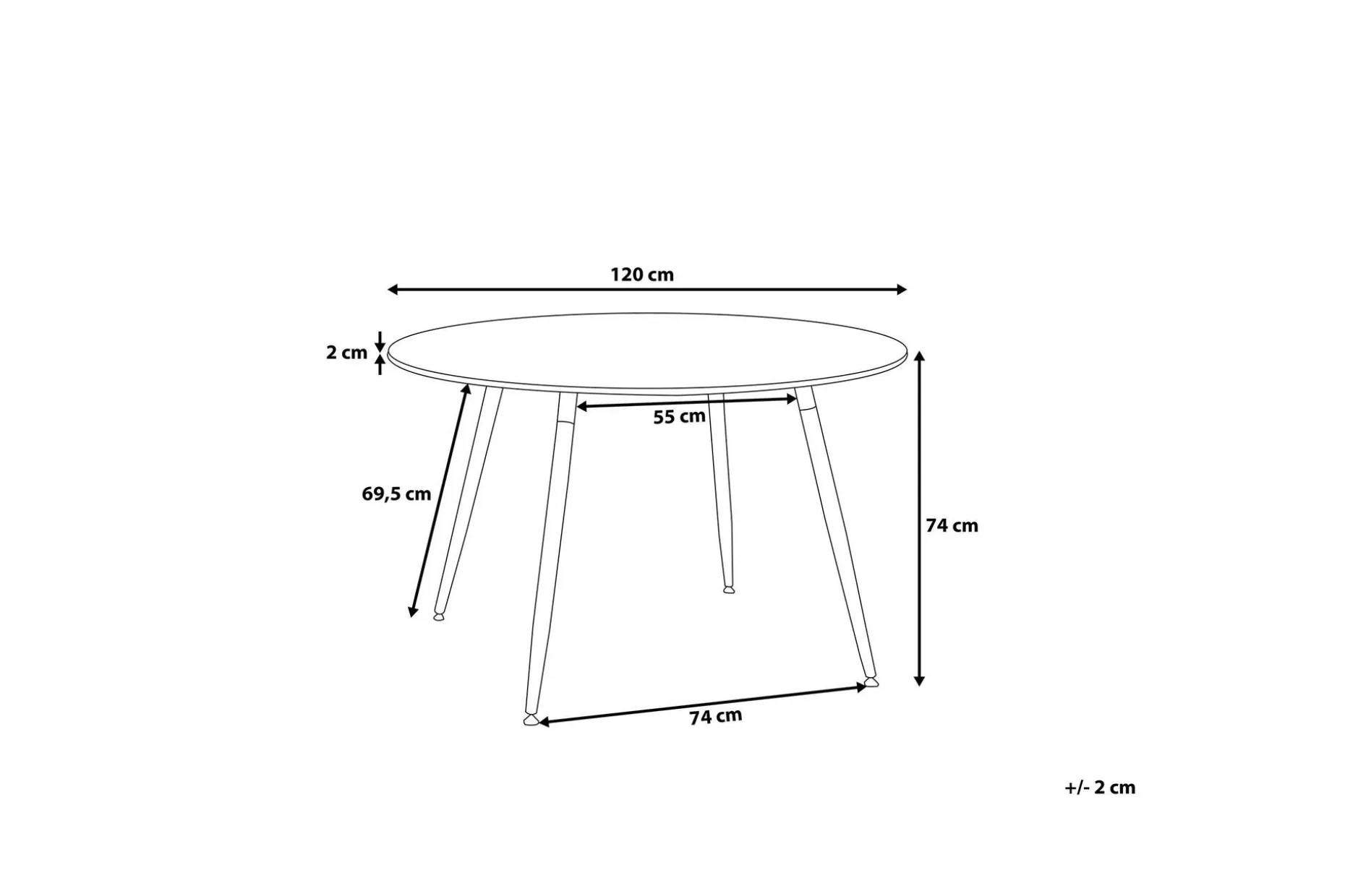 Bovio Matbord 120 cm