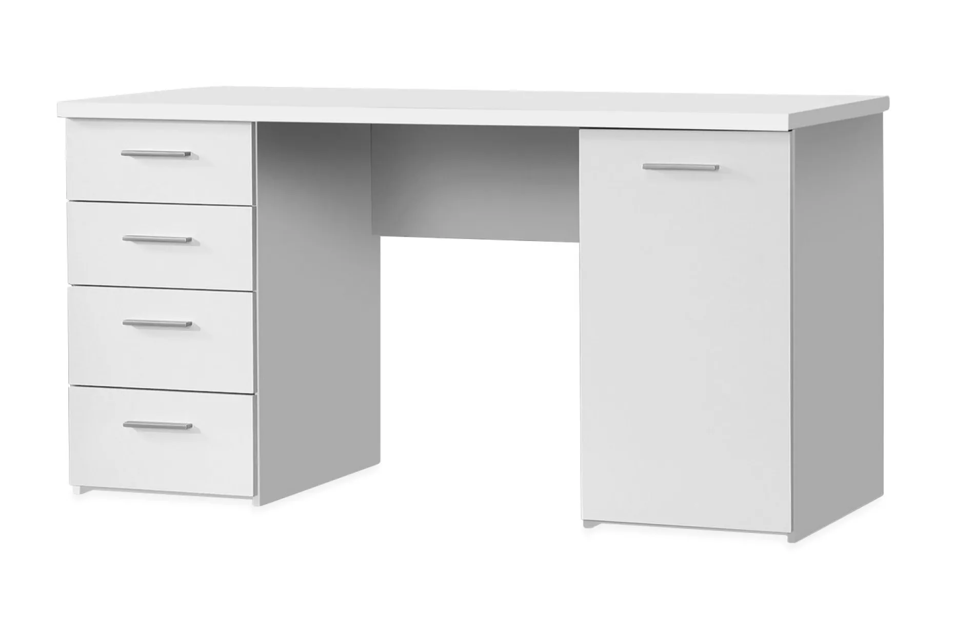 Bowlee Skrivbord 145 cm med Förvaring Skåp + 4 Lådor + Hylla