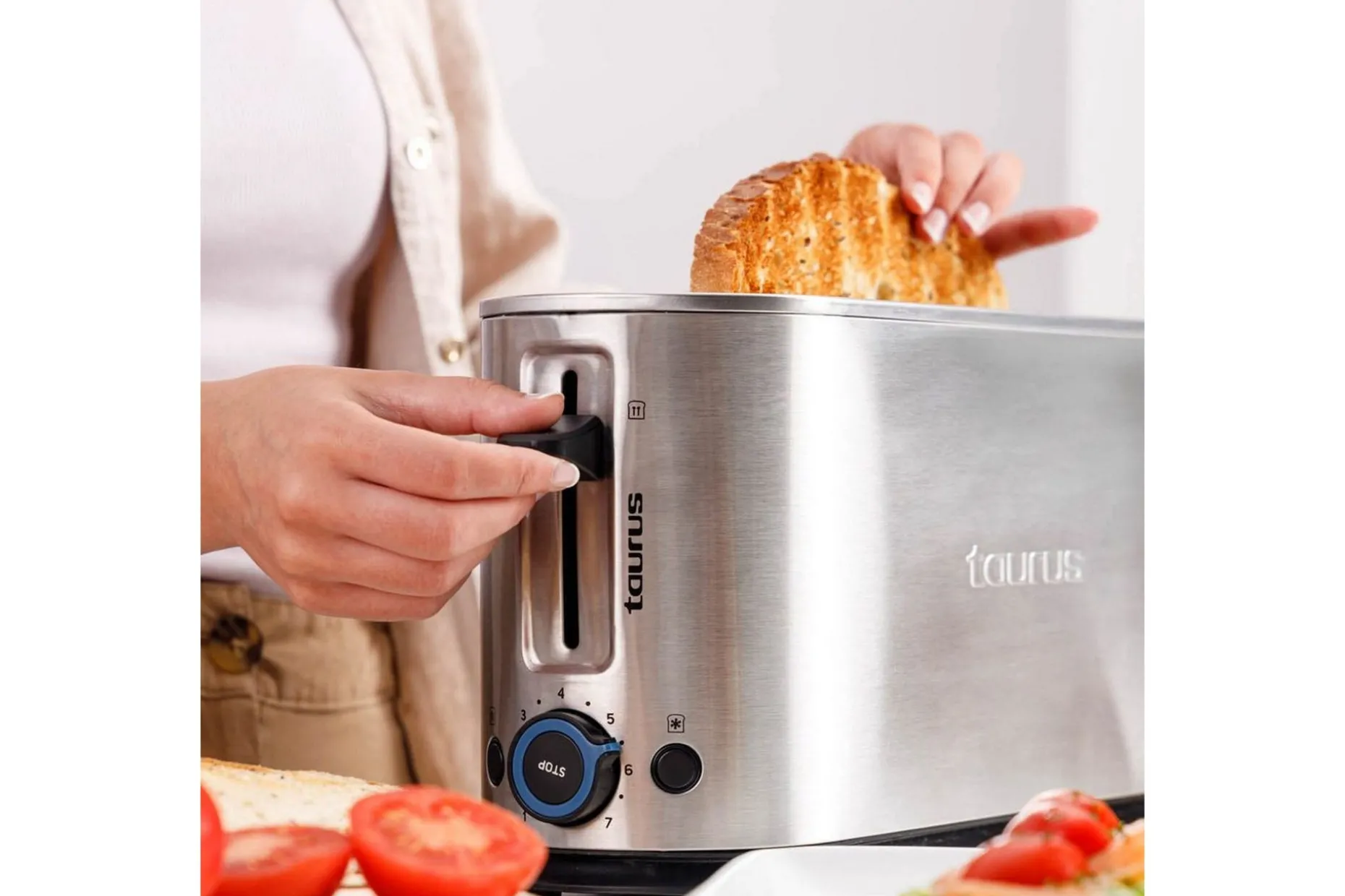 Brödrost Taurus Mytoast Legend 1 Fack Rostfritt Stål