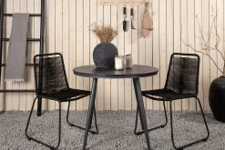 Break Cafégrupp Rund 90 cm + 2 Lindos Stapelbar Stol