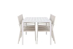 Break Matgrupp Utomhus 205 cm + 6 st Copacabana Matstolar Beige/Vit