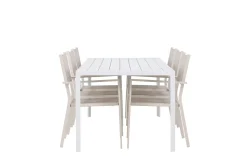 Break Matgrupp Utomhus 205 cm + 6 st Copacabana Matstolar Beige/Vit
