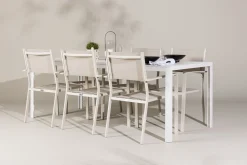 Break Matgrupp Utomhus 205 cm + 6 st Copacabana Matstolar Beige/Vit
