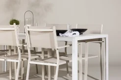 Break Matgrupp Utomhus 205 cm + 6 st Copacabana Matstolar Beige/Vit