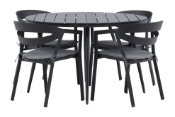 Break Matgrupp Utomhus Rund Ø120cm + 4 Slit Matstolar