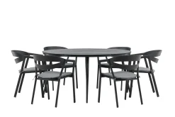 Break Matgrupp Utomhus Rund 150 cm + 6 Slit Matstol