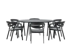 Break Matgrupp Utomhus Rund 150 cm + 6 Slit Matstol