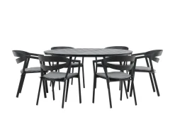 Break Matgrupp Utomhus Rund 150 cm + 6 Slit Matstol
