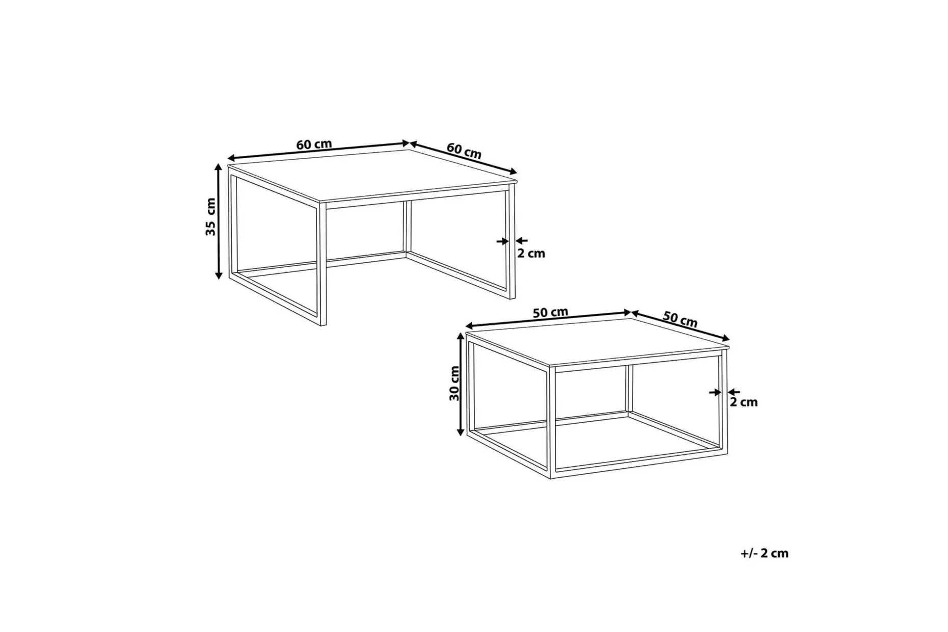 Breasa Satsbord 60 cm Marmormönster