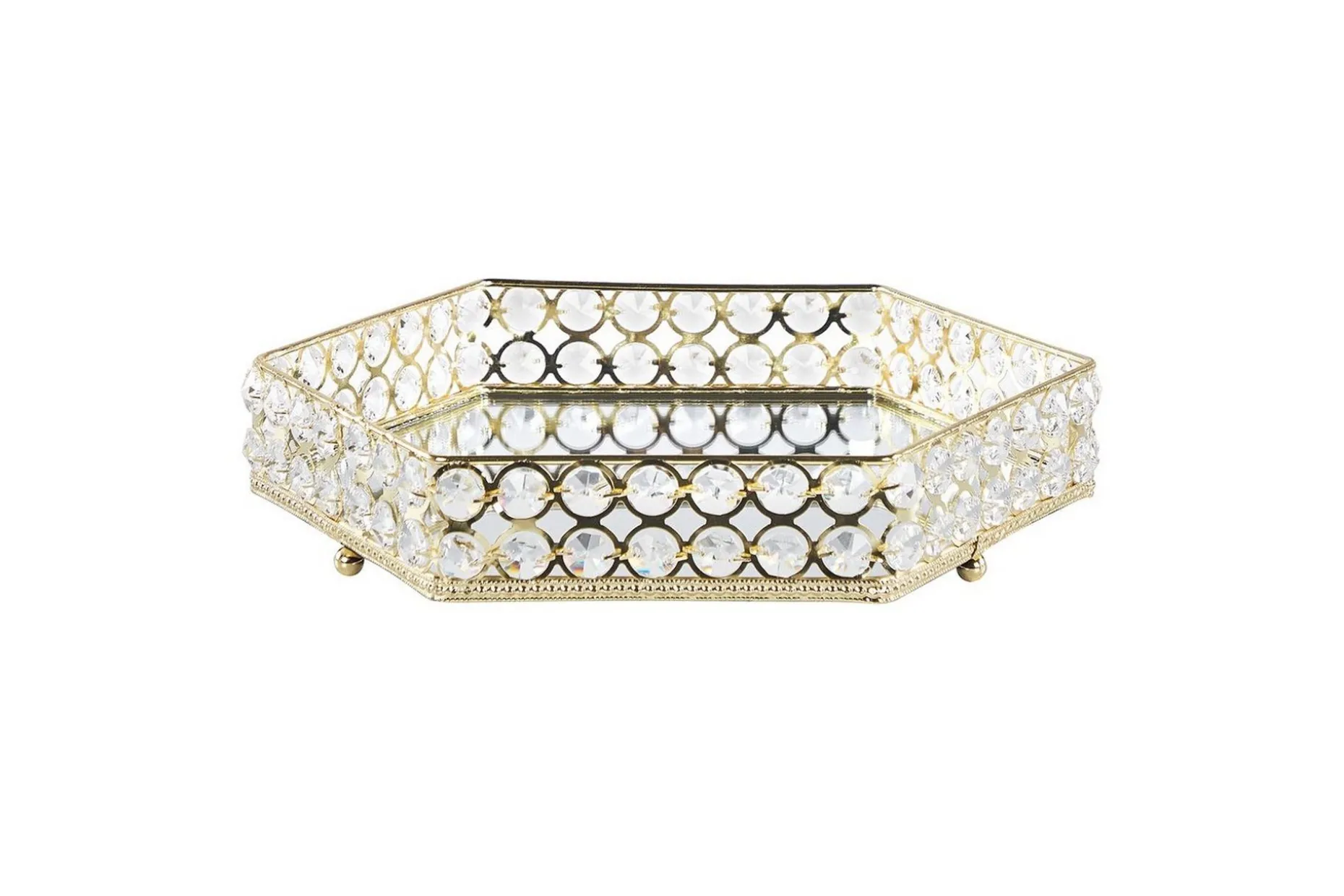 Bricka Vatan Guld, 28x25x6 cm