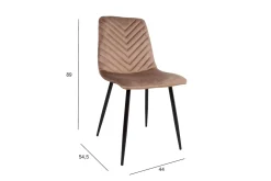 Brie Stol Beige Sammet