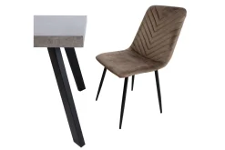 Brie Stol Beige Sammet