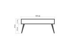 Brokind Soffbord 110 cm med Förvaring Hylla Fåglar