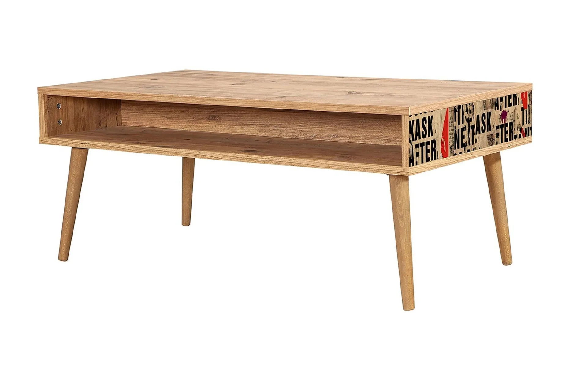 Brokind Soffbord 110 cm med Förvaring Hylla Text