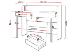 Buhan Skrivbord 60x124 cm