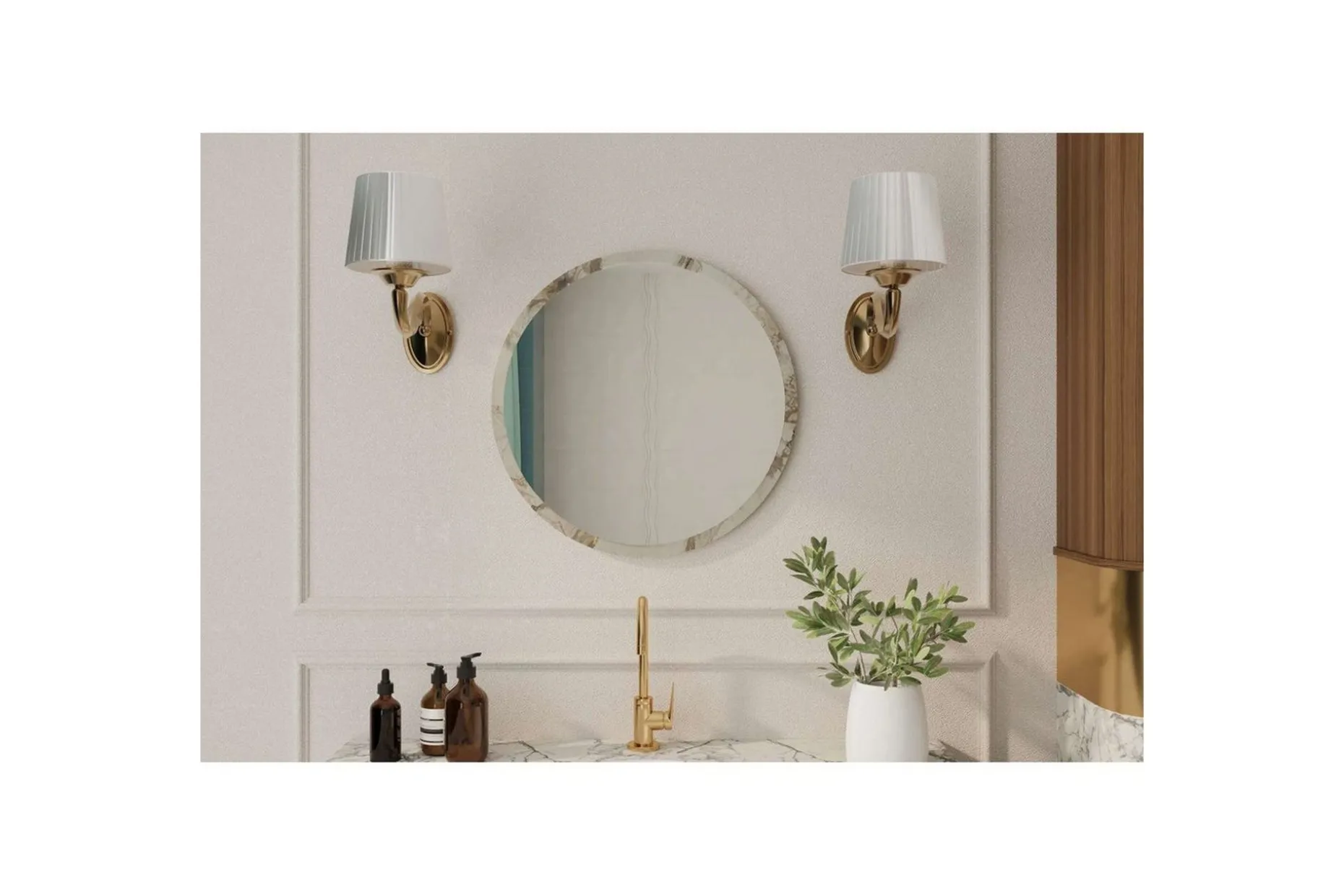 Buhem Badrumsspegel 60 cm Rund
