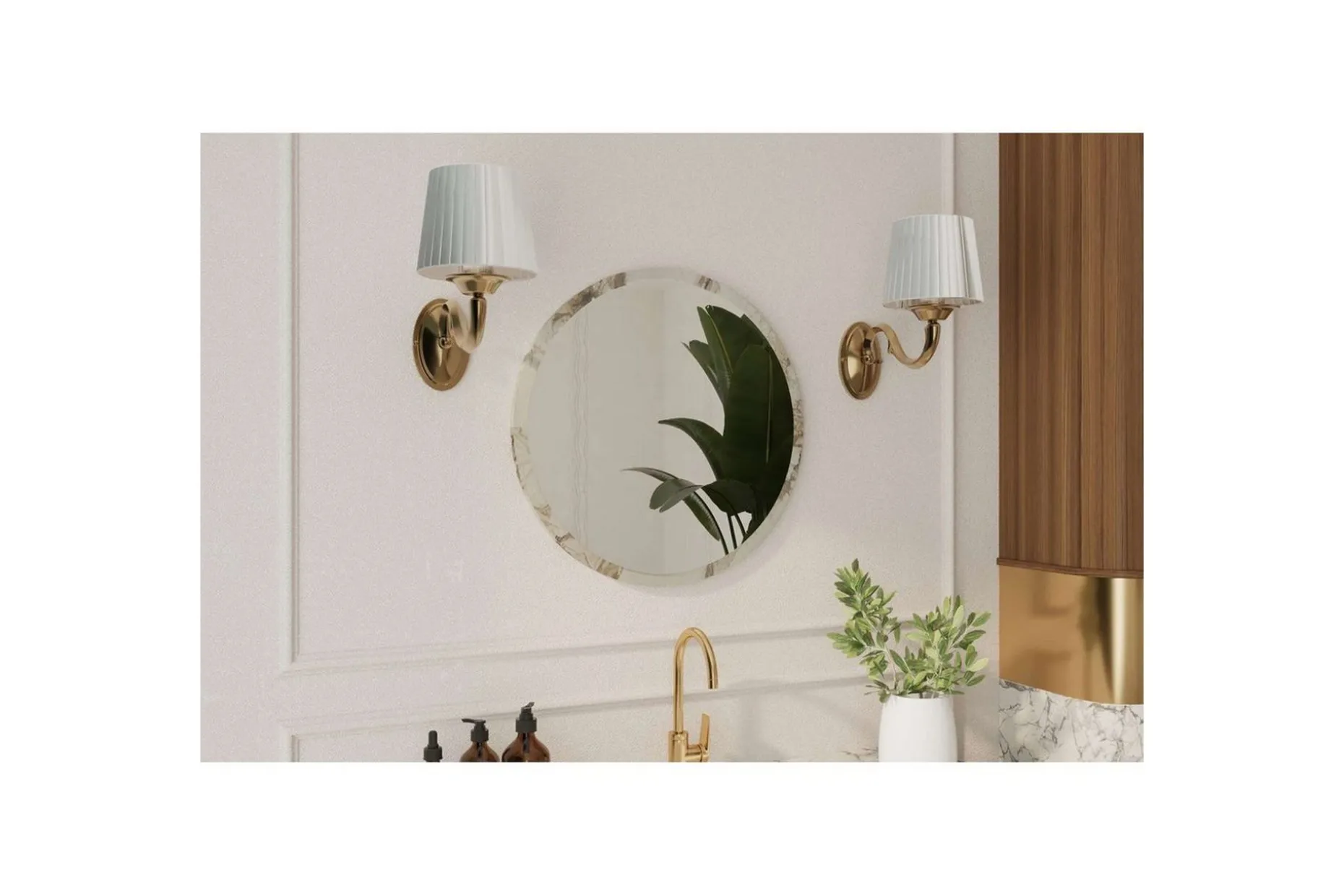 Buhem Badrumsspegel 60 cm Rund