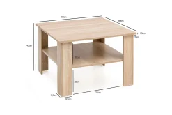 Bulanda Soffbord 60 cm med Förvaring Hylla