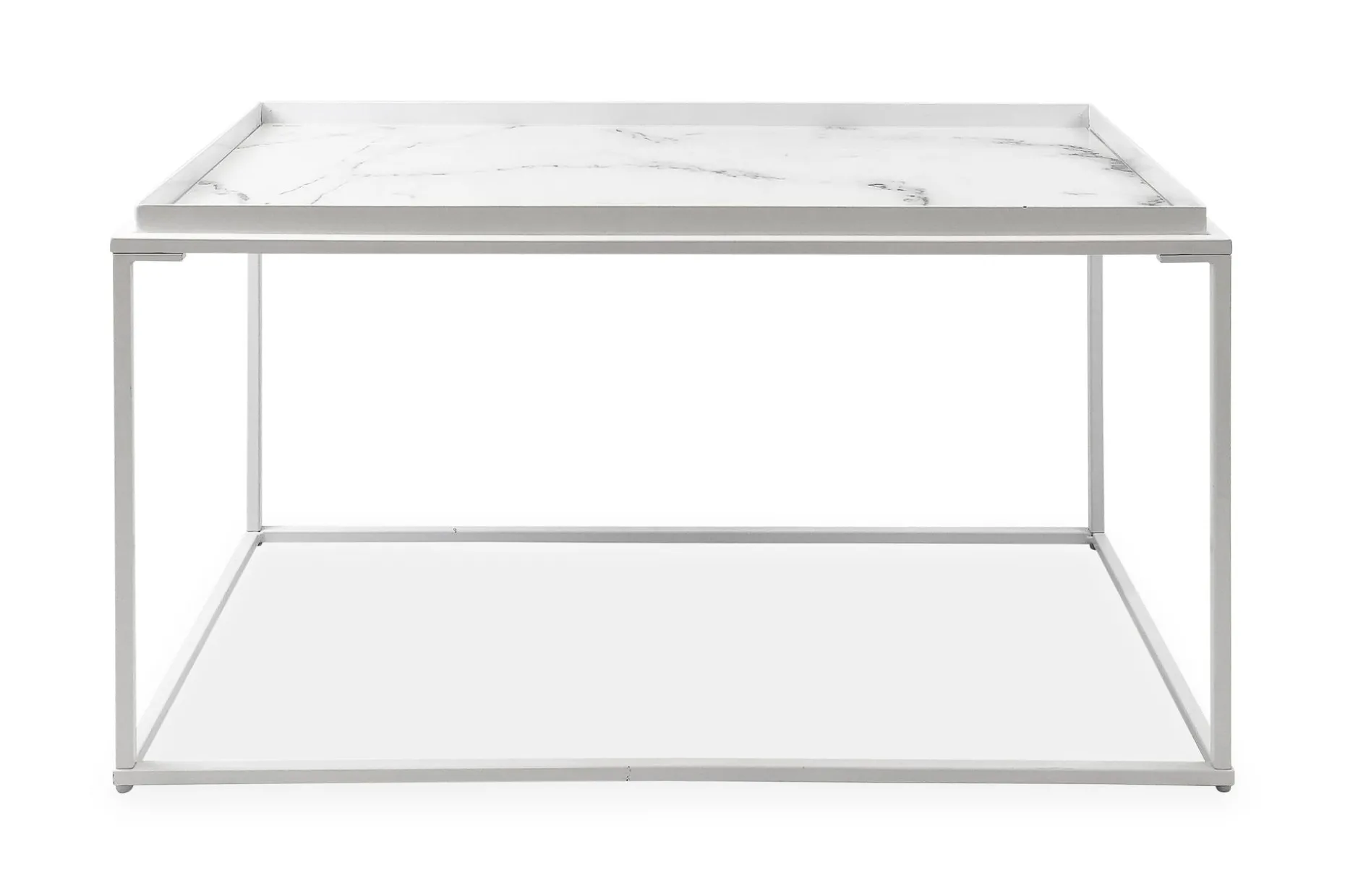Burwick Soffbord 80 cm Marmormönster Rektangulär