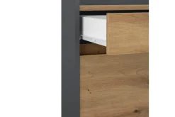 Byrå Kosmo Antracit/Ek, 8 lådor