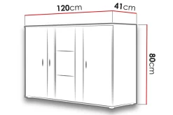 Byrå Soho 41x120 cm LED-belysning
