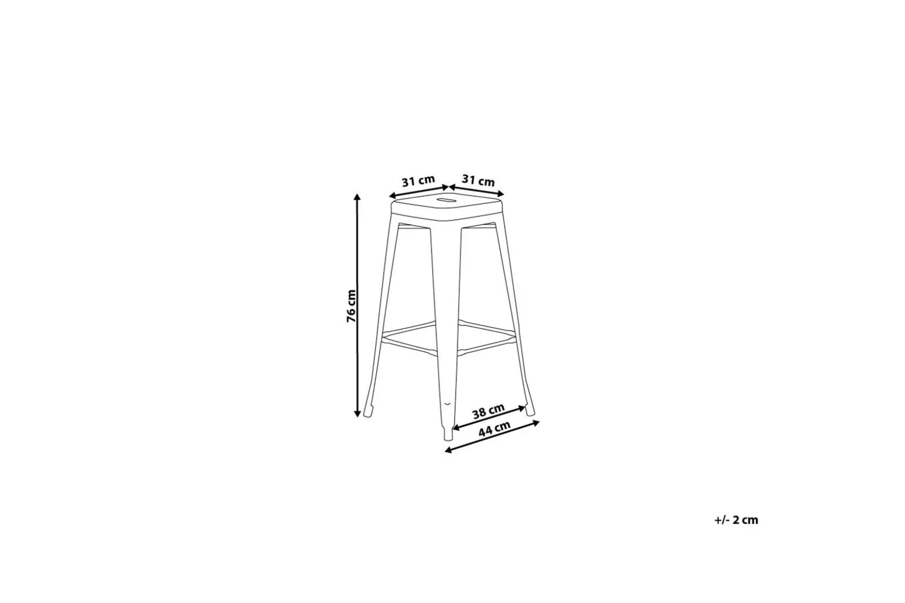 Cabrillo Barstol 44 cm