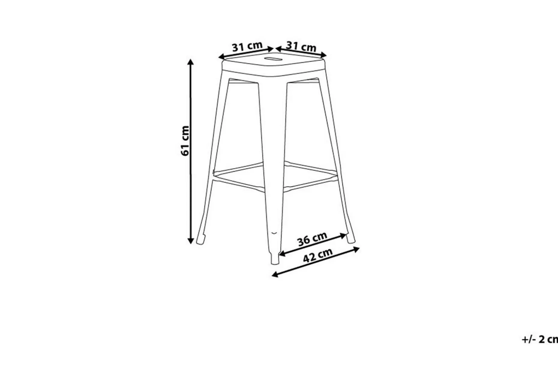 Cabrillo Barstol 42 cm