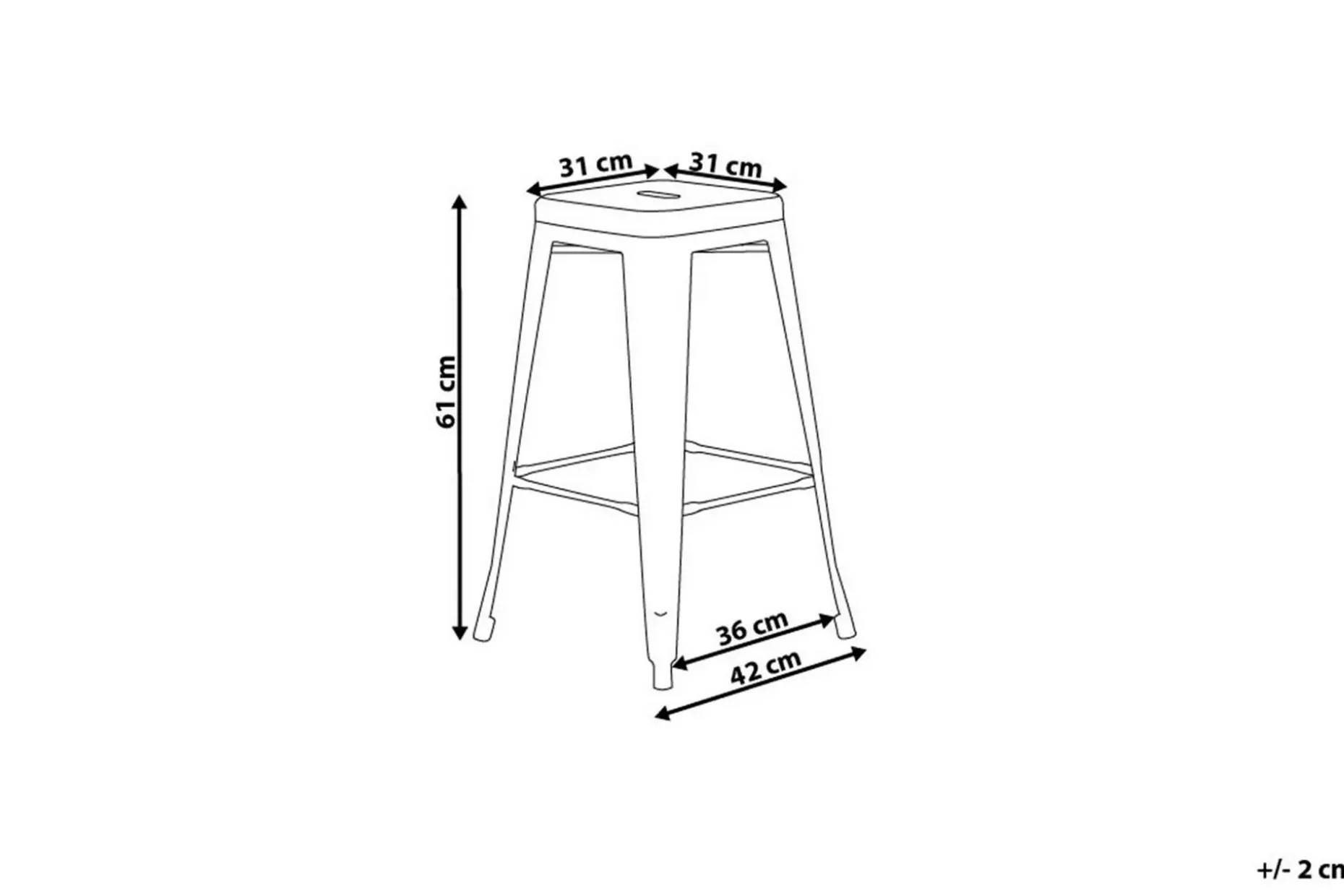 Cabrillo Barstol 42 cm