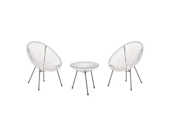 Cafeset Acapulco II Vit/Svart
