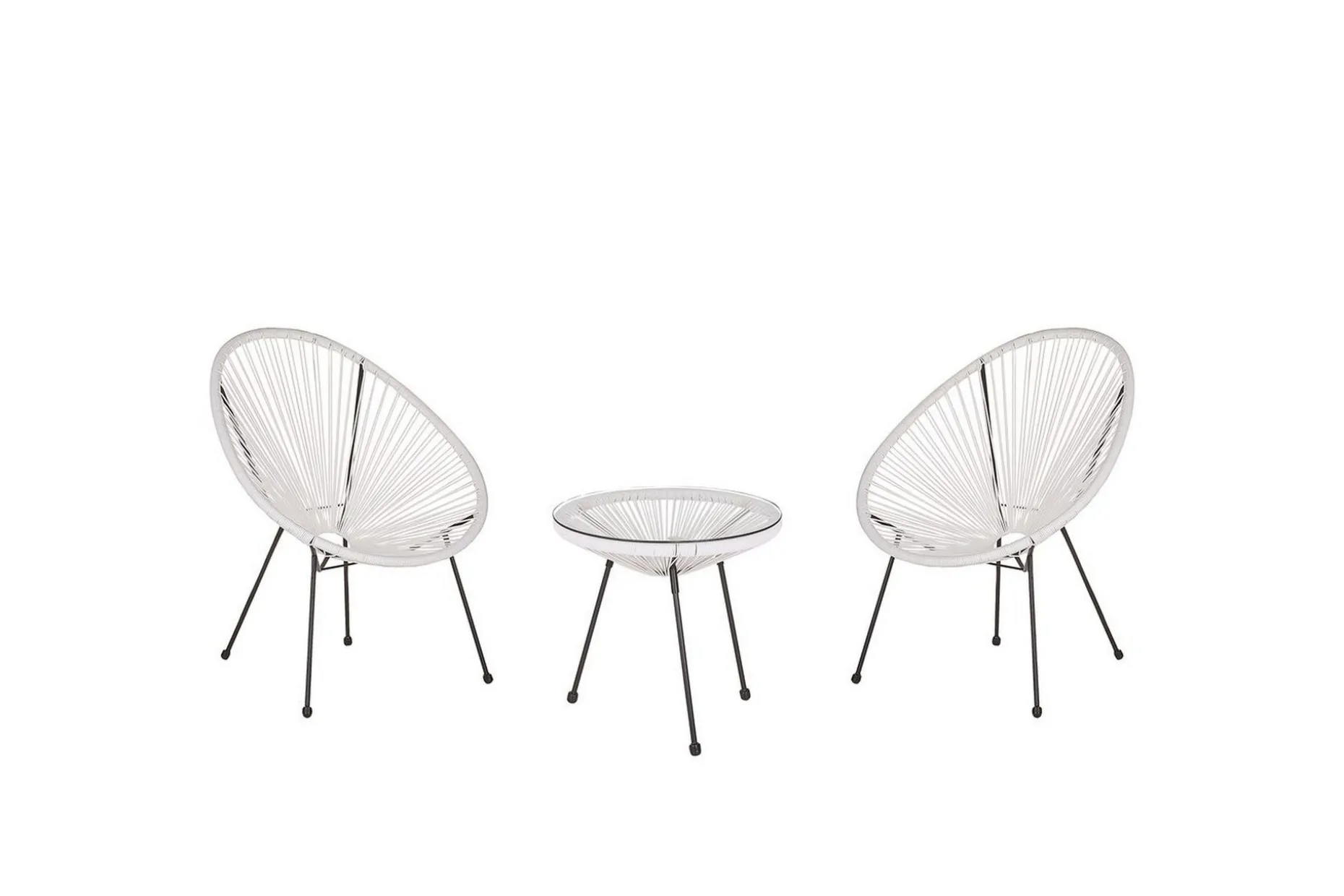 Cafeset Acapulco II Vit/Svart