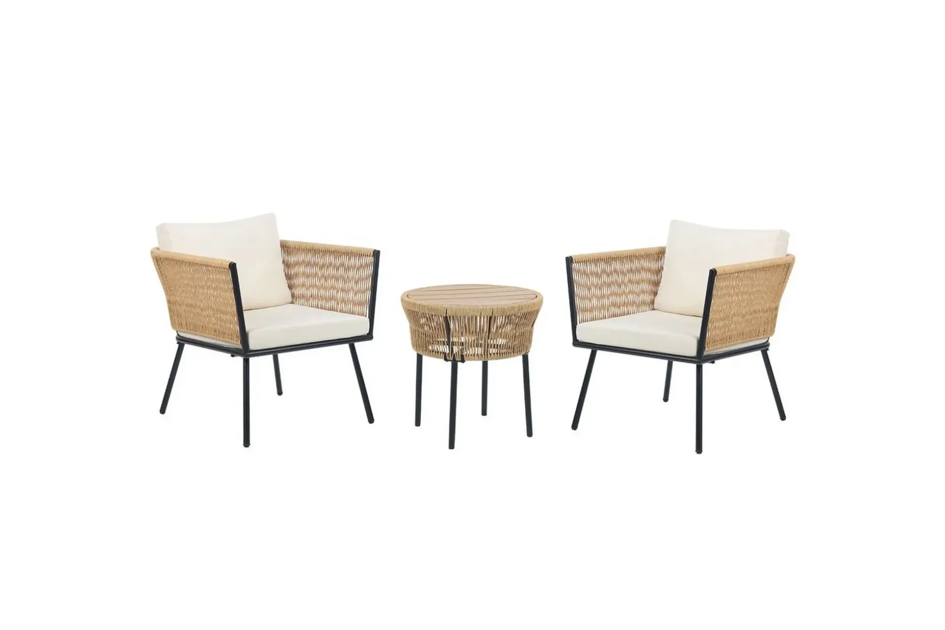 Cafeset Gargano Ljusbeige/naturlig